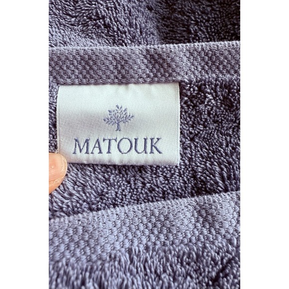 Matouk Set of 4 Lotus 30"W x 56"L Bath Towels Blue Lake 100% Cotton Portugal - Picture 3 of 15